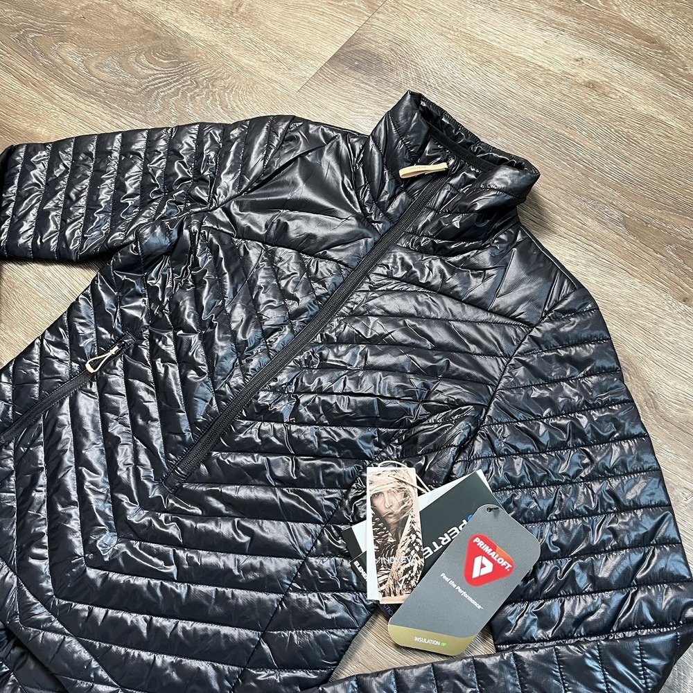NEW $250 Indyeva Sinte Women Size XS Primaloft Black Puffer Jacket Black Hooded